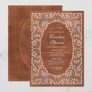 Talavera Mexican Baptism Invitation