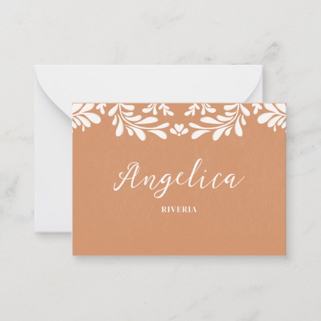 Talavera Mexican Wedding Name Card (Front)
