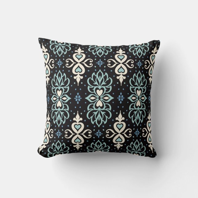 Talavera pattern. Azulejos portugal. Turkish ornam Cushion (Front)