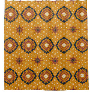 Talavera pattern. Azulejos portugal. Turkish ornam Shower Curtain