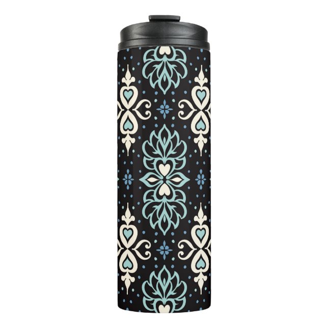 Talavera pattern. Azulejos portugal. Turkish ornam Thermal Tumbler (Front)