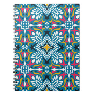 Talavera pattern. Indian patchwork. Azulejos portu Notebook