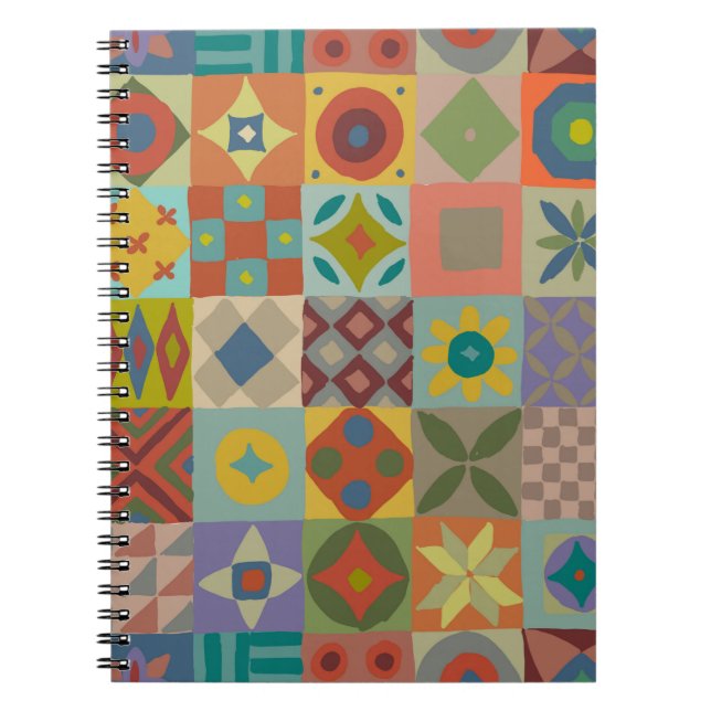 Talavera pattern. Indian patchwork. Turkish orname Notebook (Front)