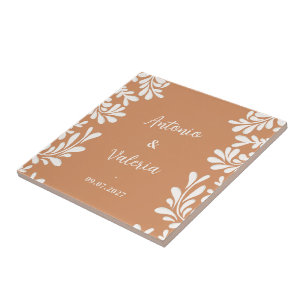 Talavera Personalised Wedding Mexican Barro Tiles