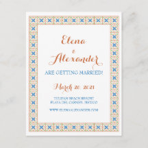 Talavera Spanish Tile Save the Date