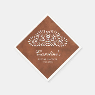 Talavera Terracotta Fiesta Bridal Shower Napkin