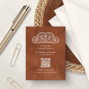 Talavera Terracotta Fiesta Registry Enclosure Card