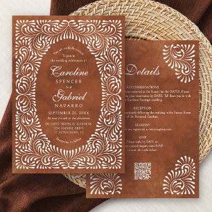 Talavera Terracotta Fiesta Wedding Invitation