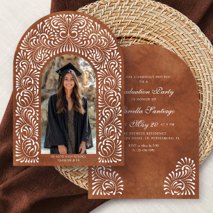 Talavera Terracotta Mexican Graduation Arch Invitation