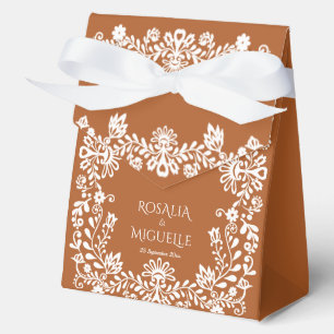 Talavera terracotta Mexican wedding Favour Box