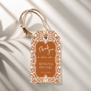 Talavera terracotta Mexican wedding favour Gift Tags