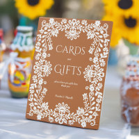 Talavera terracotta Mexican wedding gift table