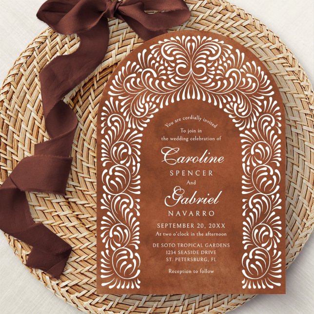 Talavera Terracotta Mexican Wedding Invitation (Creator Uploaded)