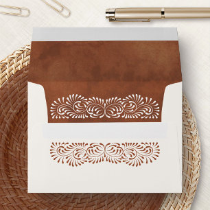 Talavera Terracotta Wedding Envelope