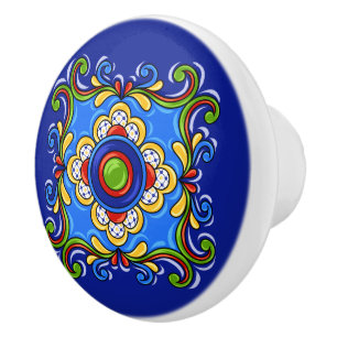 Talavera Tile Ceramic Drawer Knob