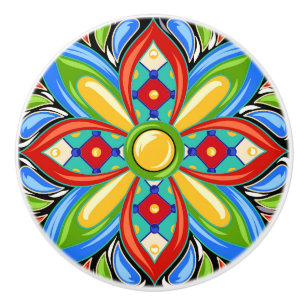 Talavera Tile Ceramic Drawer Knob