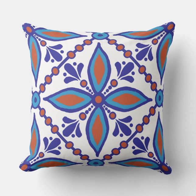 Talavera Tile Cushion (Front)