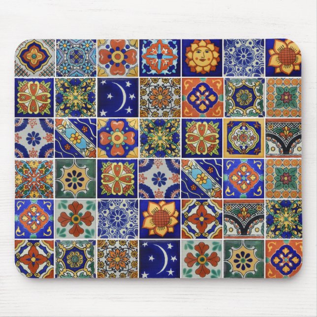 Talavera Tile Image on Mouse Pad (Front)