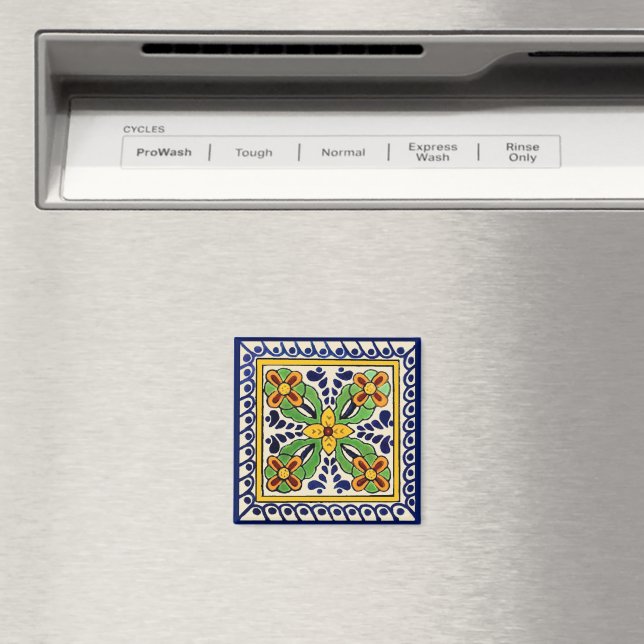Talavera Tile Magnet (In Situ (Dishwasher))
