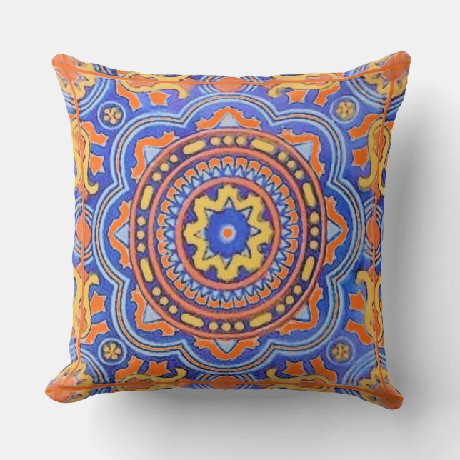 Talavera Tile Outdoor Cushion (Front)