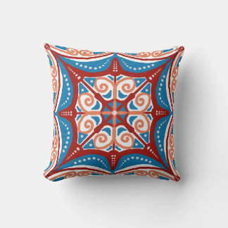 Talavera tile pattern on cushions