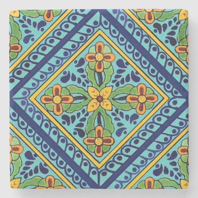 Talavera Tile Stone Coaster (Front)