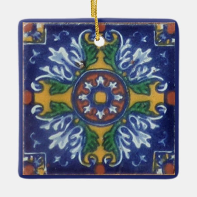Talavera Tiles 3 Ceramic Ornament (Front)