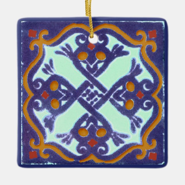 Talavera Tiles 4 Ceramic Ornament (Front)