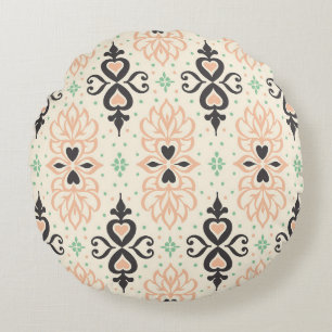 Talavera tiles, Mediterranean ornamental design. Round Cushion