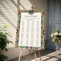 Talavera vintage Mexican wedding seating plan