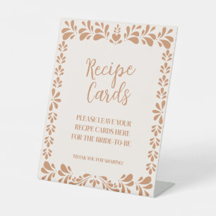 Talavera Viva La Novia Recipe Cards Sign