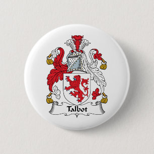 Talbot Family Crest 6 Cm Round Badge