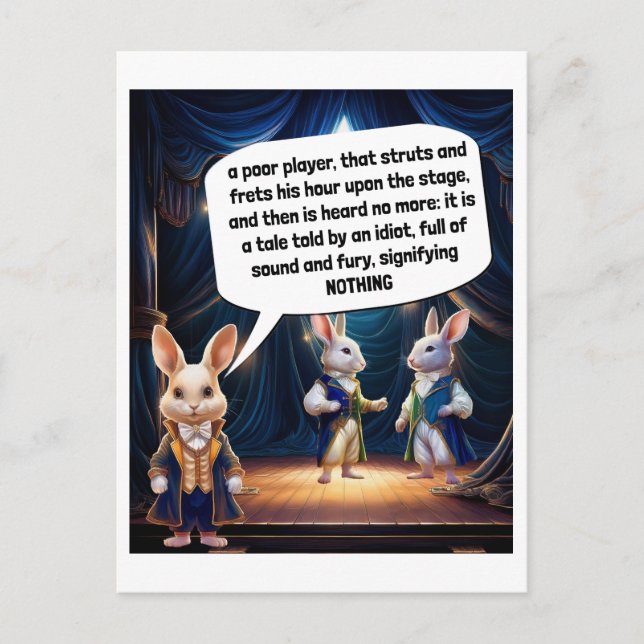 Tale Told By and Idiot  Postcard (Front)