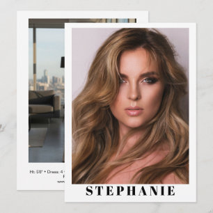 Talent Essentials Flip Card   Custom Comp Cards