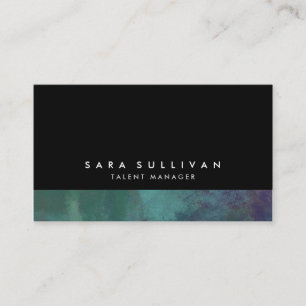 Talent Manager Turquoise Abstract Grunge Gradient Business Card