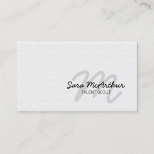 Talent Scout Cursive Monogram Business Card