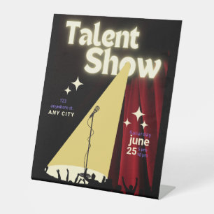 Talent Show FLyer, Show Flyer, Talent Contest Pedestal Sign