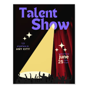 Talent Show FLyer, Show Flyer, Talent Contest Photo Print