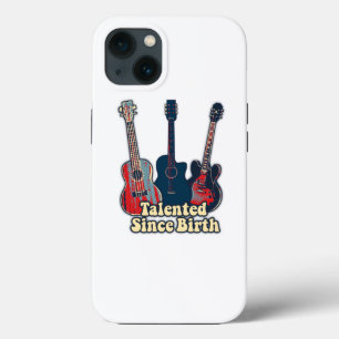 Talented since birth. retro colorful guitars iPhone 13 case