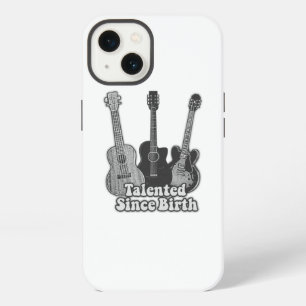 Talented since birth. vintage black & white guitar iPhone 13 case