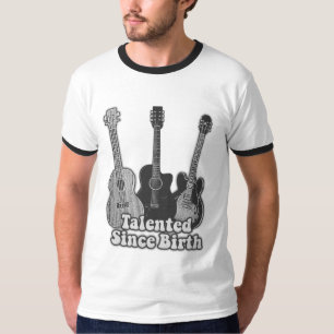 Talented since birth. vintage black & white guitar T-Shirt
