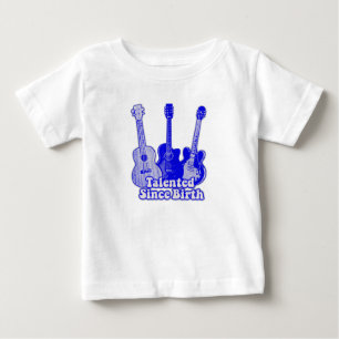 Talented since birth. vintage blue guitars baby T-Shirt