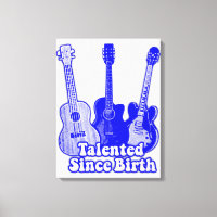 Talented since birth. vintage blue guitars