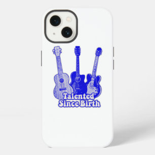 Talented since birth. vintage blue guitars iPhone 13 case