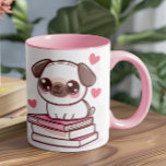 Tales And Tails Make My Day - Dog And Books Photo Mug<br><div class="desc">The Tales & Tails Mug blends playful design with personal touches, featuring a cute illustrated dog perched on a stack of books alongside the phrase "Tales & Tails Make My Day, " framed by paw prints and hearts. This cosy and creative design is perfect for anyone who loves their pets...</div>