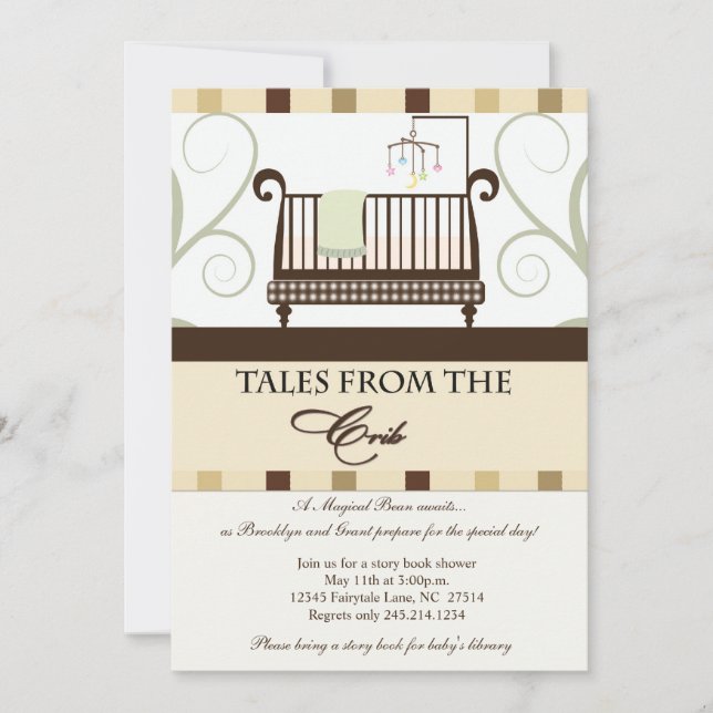 Tales from the Crib Storybook Shower Invitation (Front)