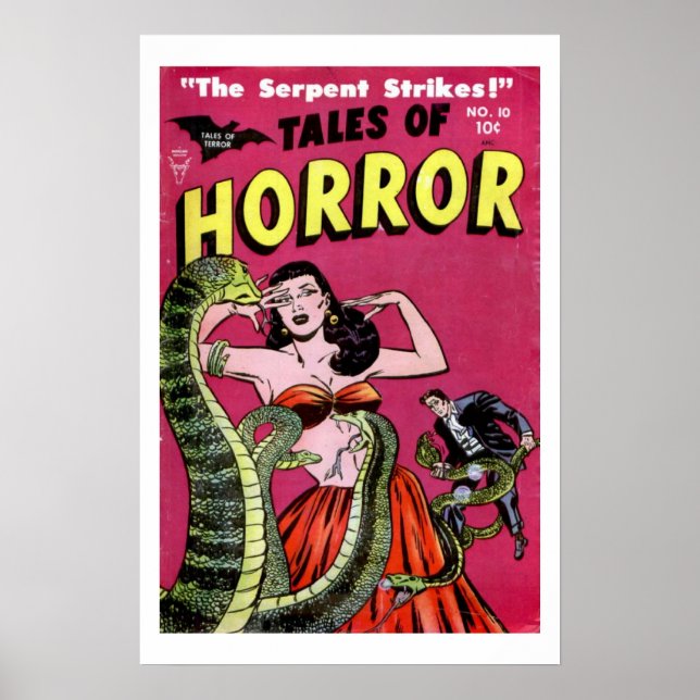 Tales of Horror Vintage Comic Book Cover Poster (Front)