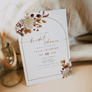 TALIA Bohemian Terracotta Blush Arch Bridal Shower Invitation