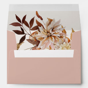 TALIA Boho Fall Floral Dusty Rose Blush Pink Envelope