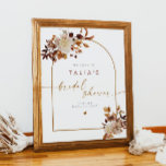 TALIA Boho Terracotta Arch Bridal Shower Welcome Poster<br><div class="desc">This bridal shower welcome sign features a bohemian arch,  watercolor earth tone florals and an elegant handwritten script font with a fun terracotta accent color. This bridal shower welcome poster is the perfect addition to your boho or fall celebration.</div>